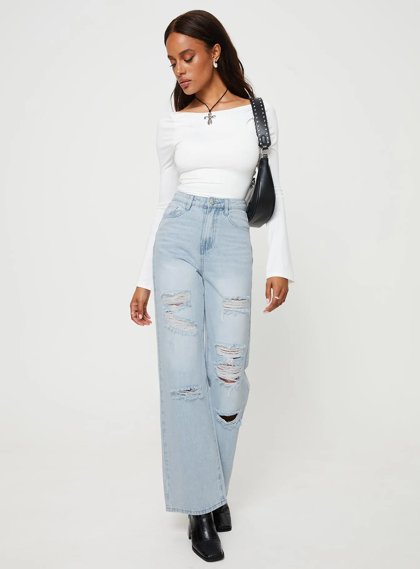 All Use Wear Modern Fit Bilston Boyfriend Jeans Light Wash Denim