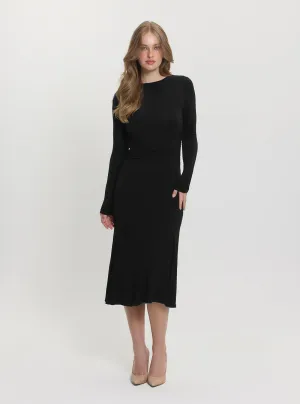 Black Drew Knit Maxi Dress Body Flow