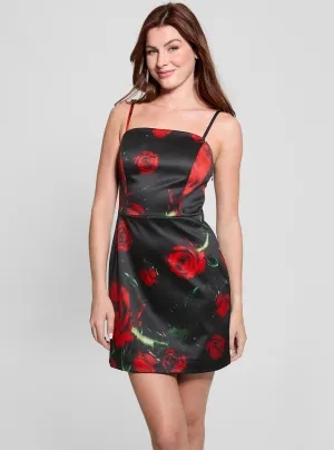 Sophisticated Style Black Floral Maelle Mini Dress