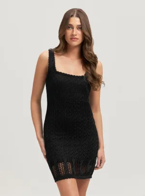 Cozy Flex Black Lurex Iris Mini Dress