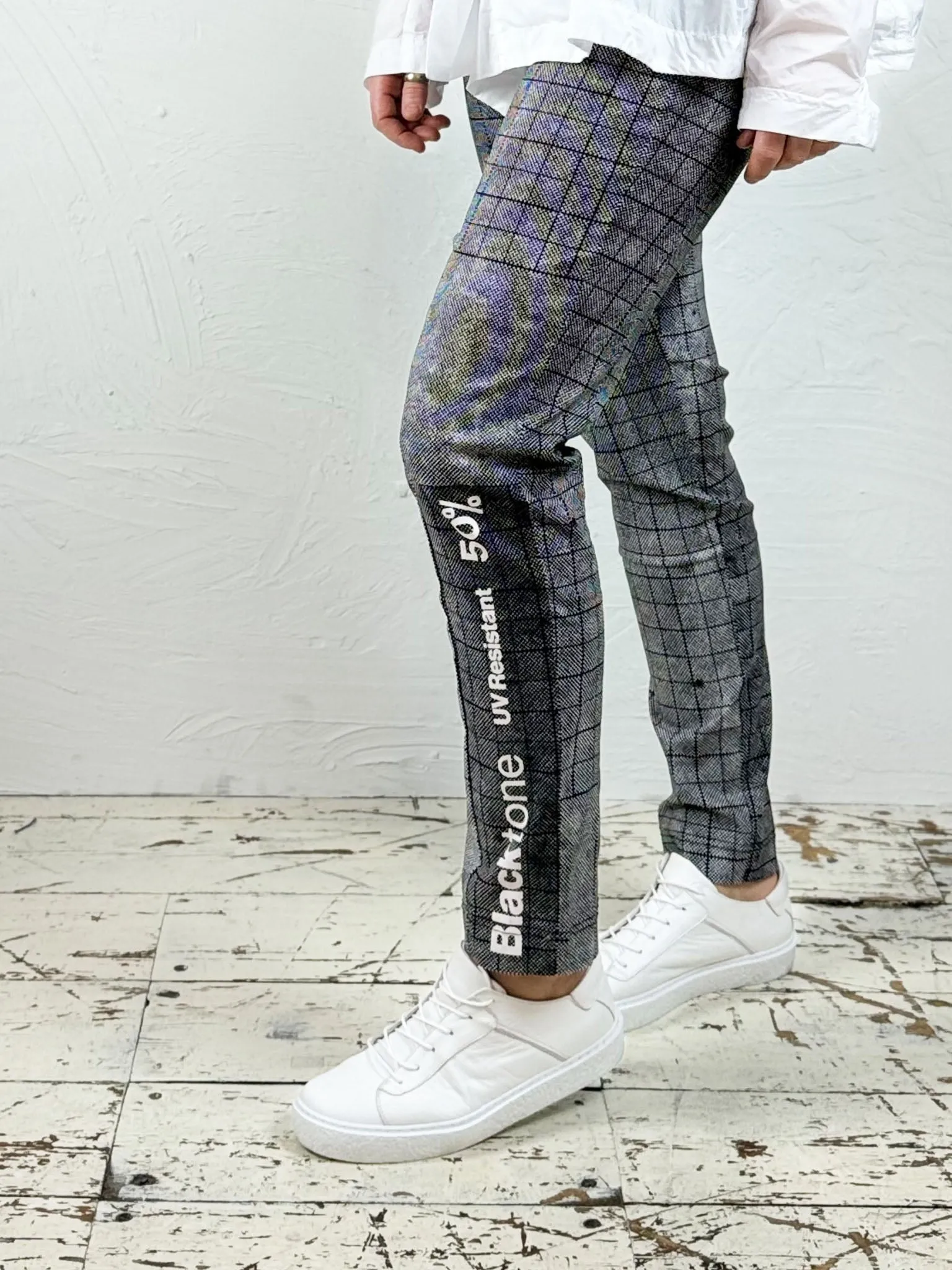 Black Print Trousers '3440105' Breathable Wear Fit