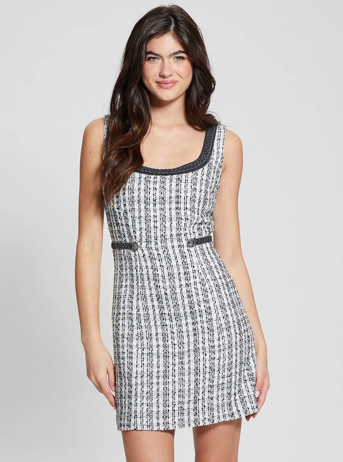 Black White Tosca Braid Dress Chic Tone QuickReleaseClasp