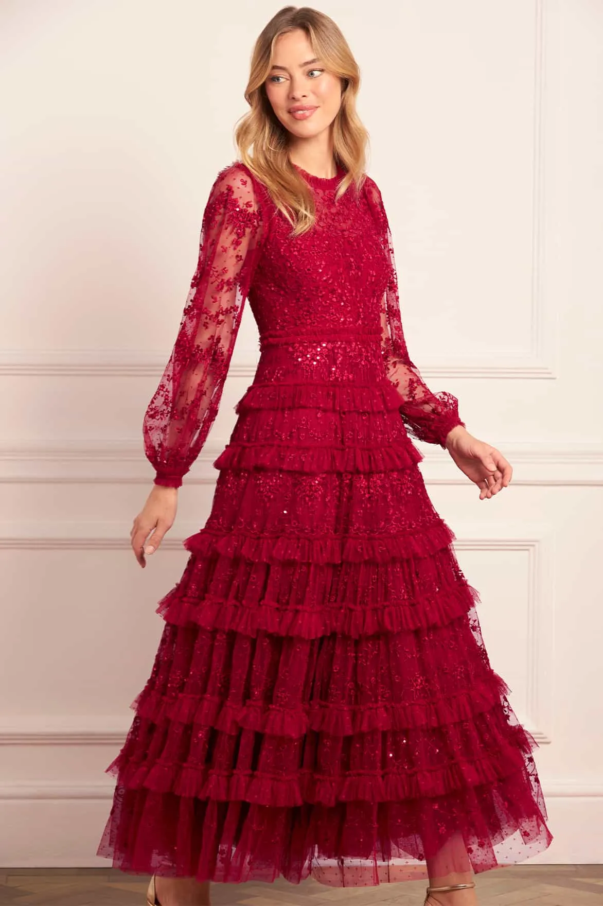 Day Ready Look Blossom Lace Ankle Gown