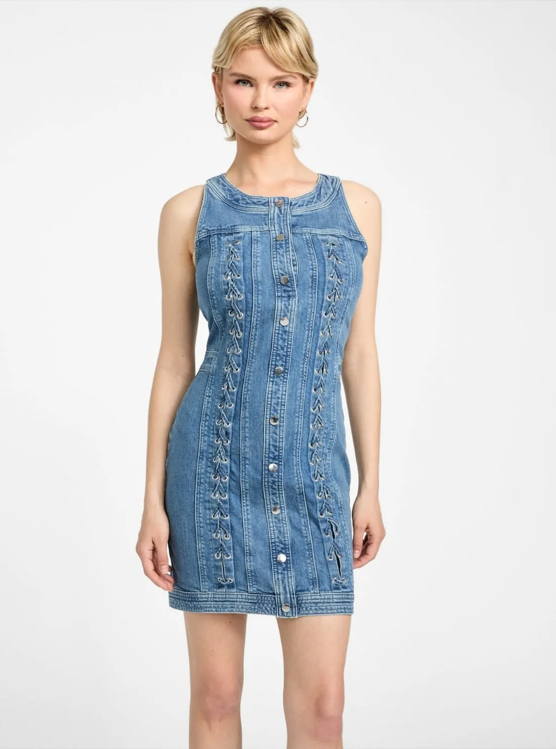 Charming Comfort Blue Lisbeth Mini Denim Dress