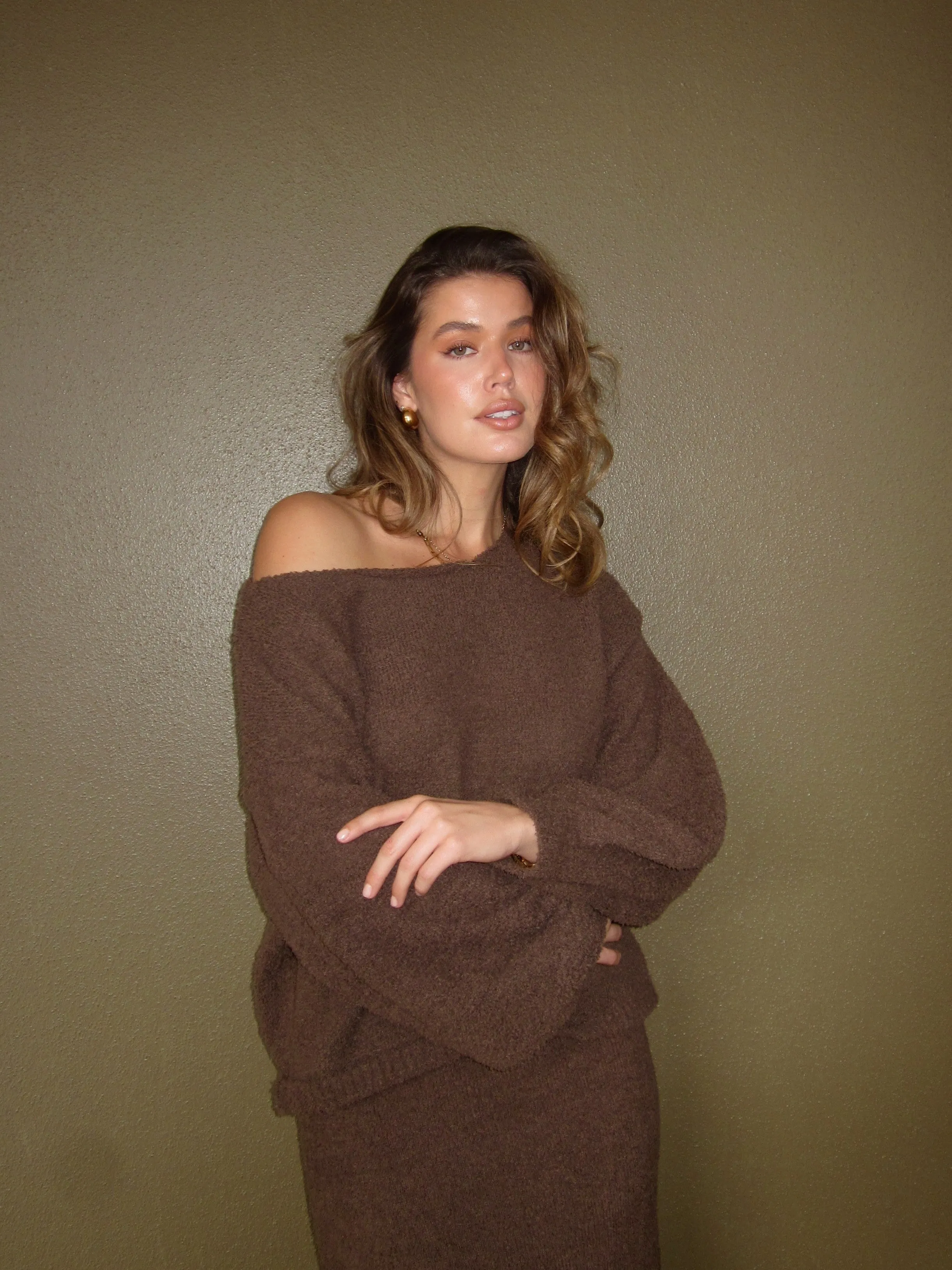 Cohen Knit Jumper - Chocolate Next Core SustainableProduction