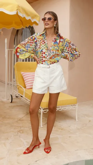 Fleetwood Blouse - Phaedra Print Casual Blouse Magic Glow