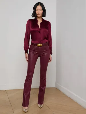 Breathable Denim Ruth Coated Straight-Leg Jean