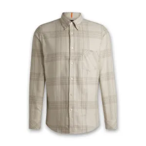 Casual layering piece Easy Care Material Boss - Rickert_M  Reg Fit Check Shirt in Beige