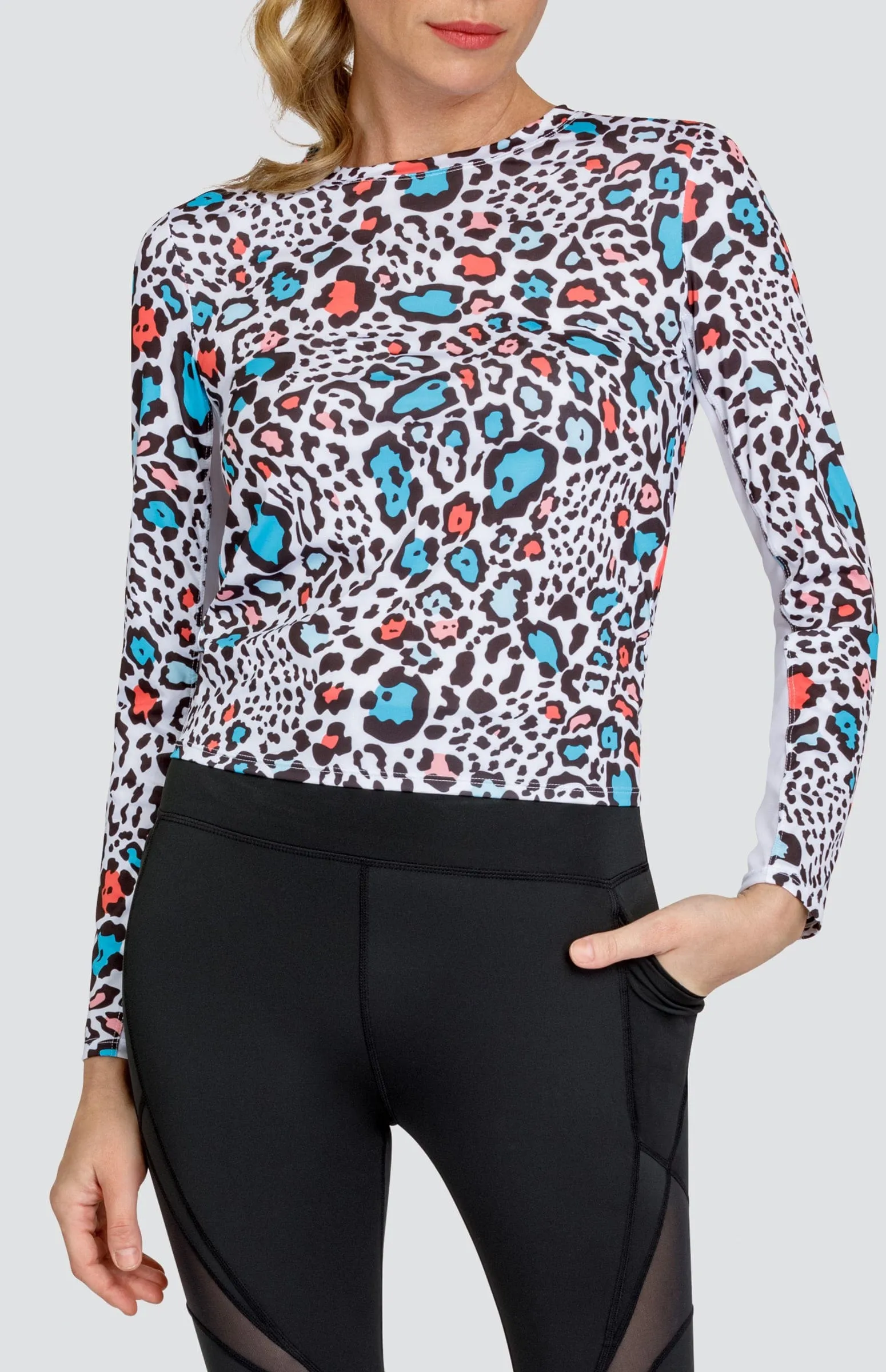 Daily Trend Garment Washed Texture Nyko Top - Beach Leopard - FINAL SALE