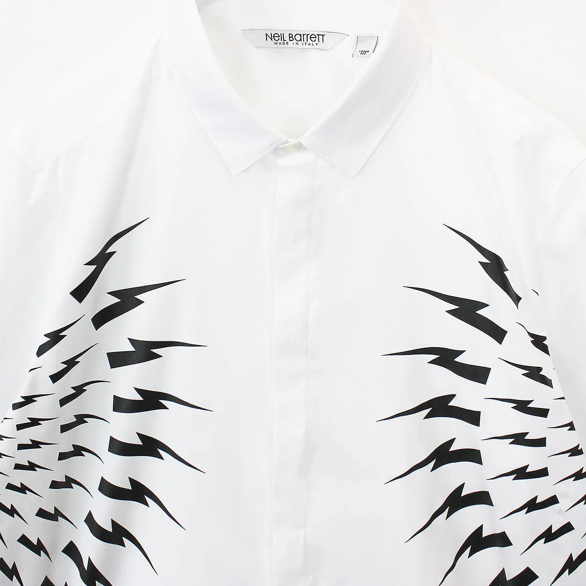 Classic Layer Wear Casual Vibe Wear Neil Barrett - Thunderbolt Shirt in White