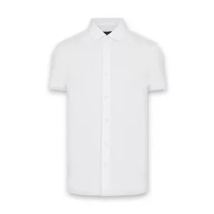 Versatile Comfort Wear Emporio Armani - SS Jersey Blend Shirt in White