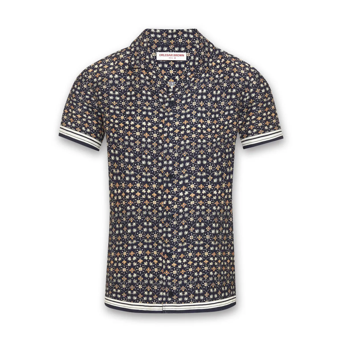 Orlebar Brown - Hibbert Fiore SS Shirt in Night Iris Lightweight Fashion