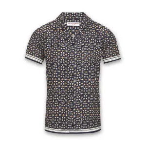 Orlebar Brown - Hibbert Fiore SS Shirt in Night Iris Lightweight Fashion