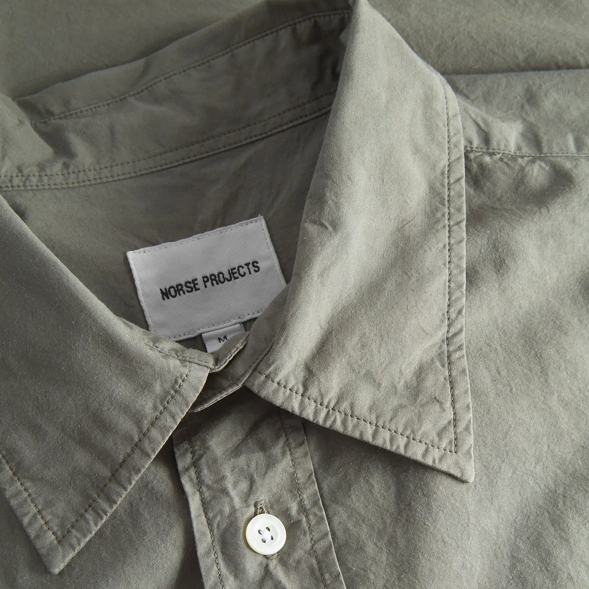 Norse Projects - Mo Cotton Tencel Shirt in Khaki Ultra Soft Blend