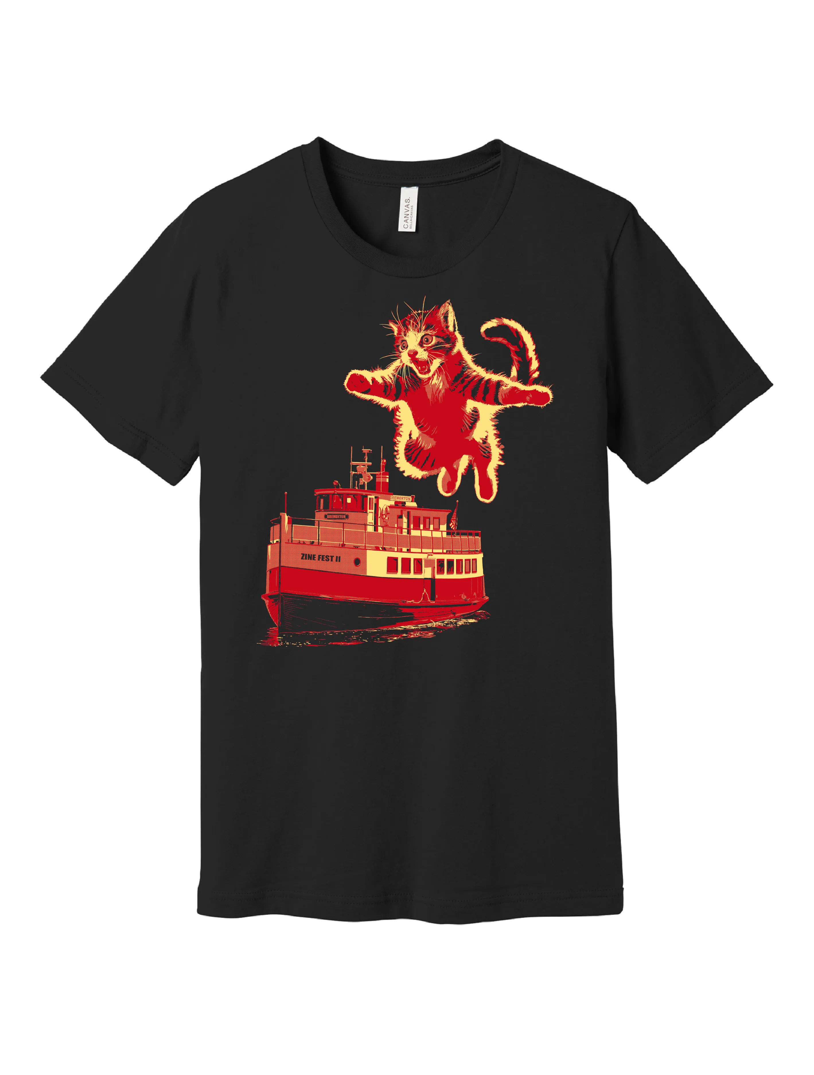 Running Speed Bremerton Zine Fest ? Kitty Kaiju 2024 Adult T-Shirt