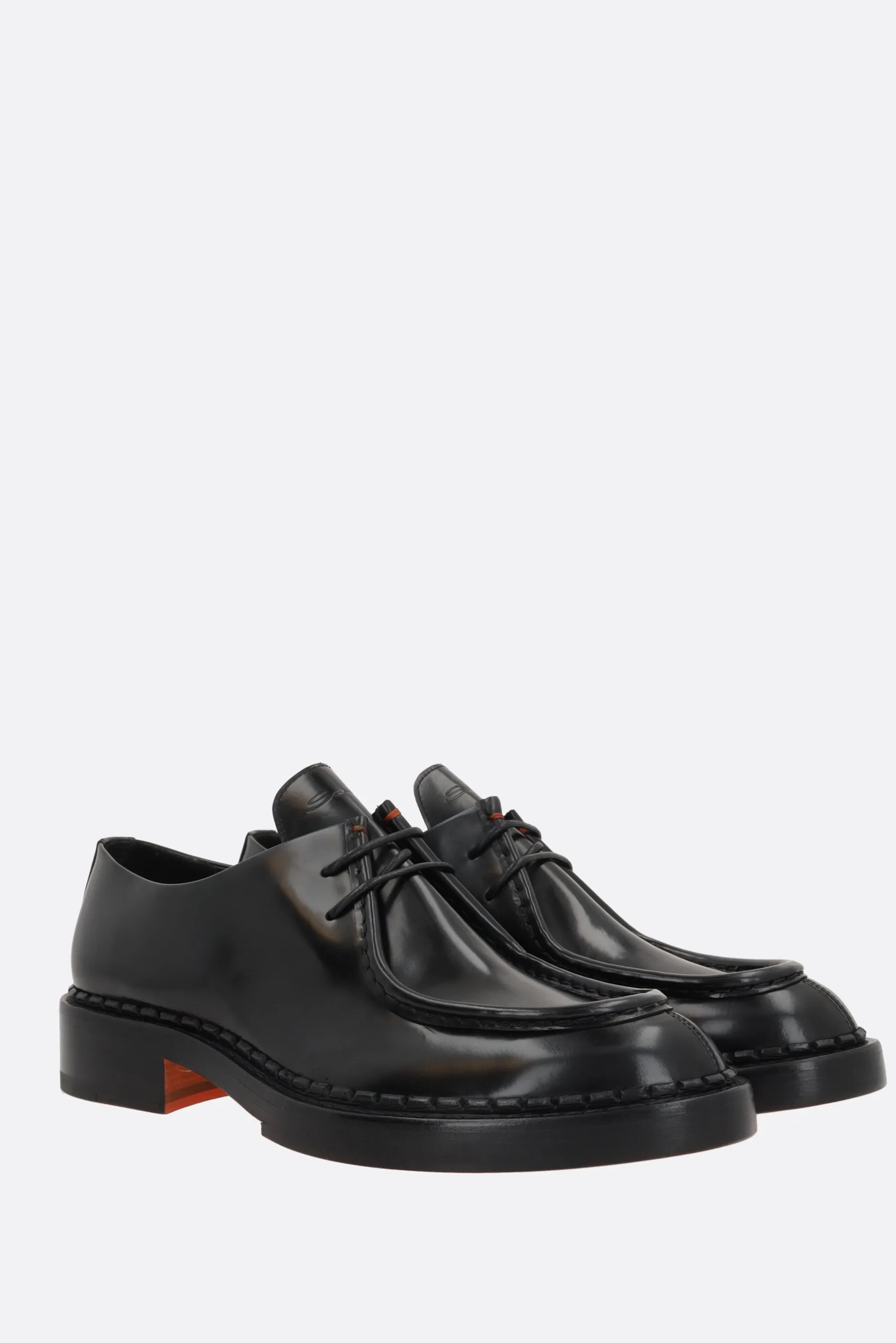 Sport Inspired Wear Everyday brushed leather lace-up shoes