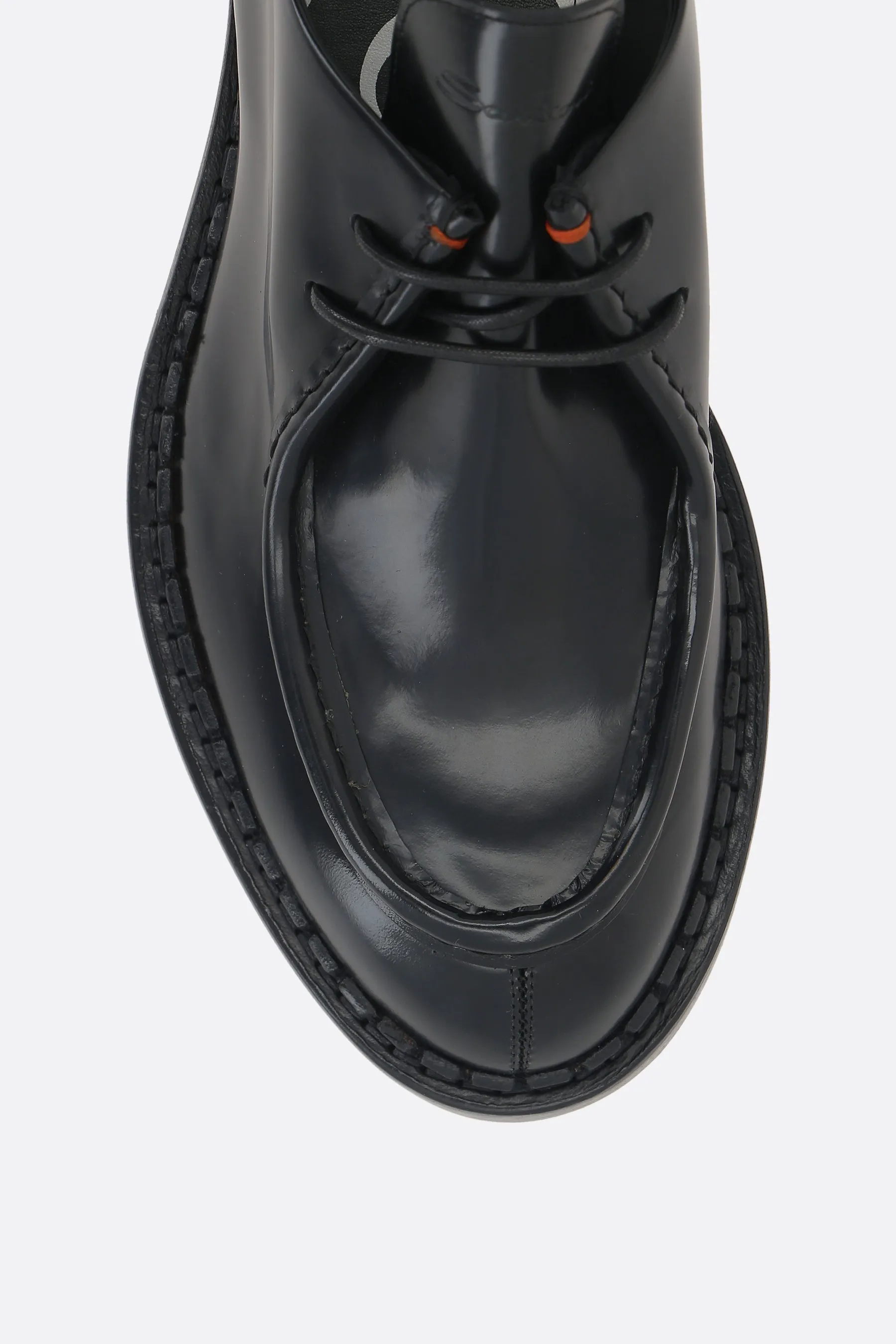 Functional Form brushed leather lace-up shoes