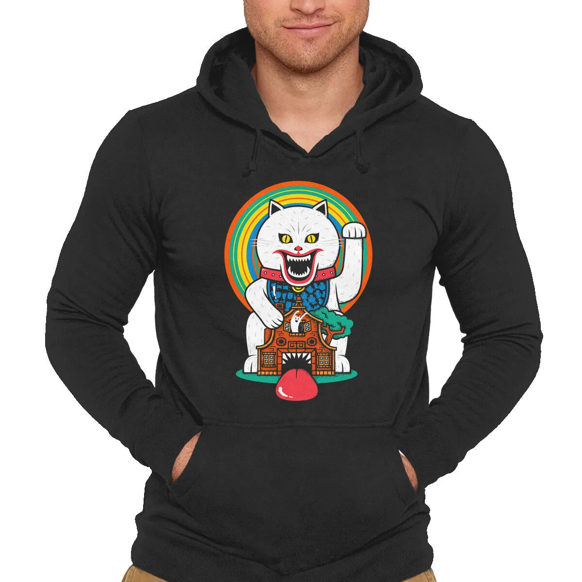 Simple Hoodie City Staple Haunted Cat House
