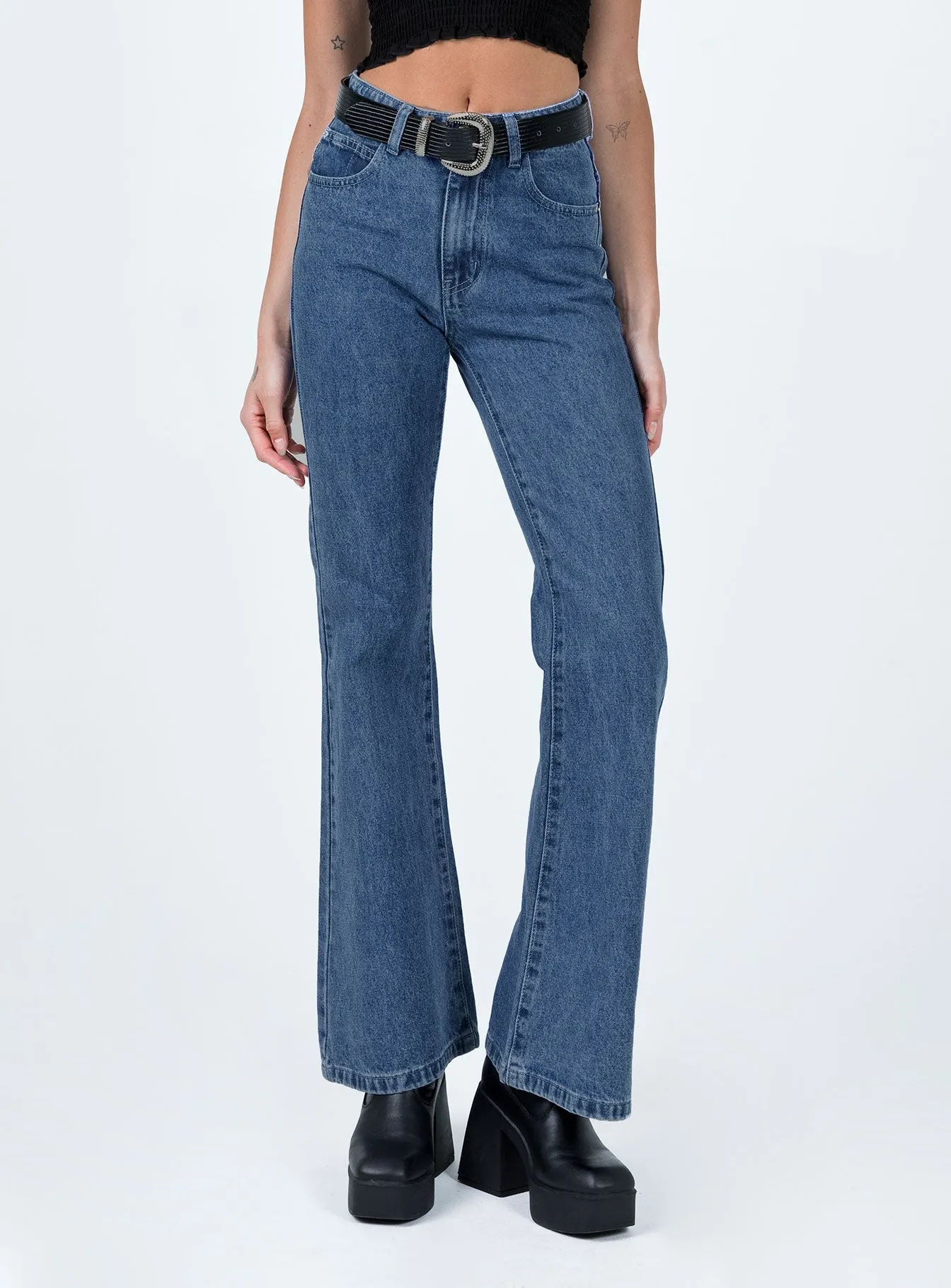 Cabarita Lounge Denim Jeans Dark Wash Brunch Outfit Night Out Stretch Fabric