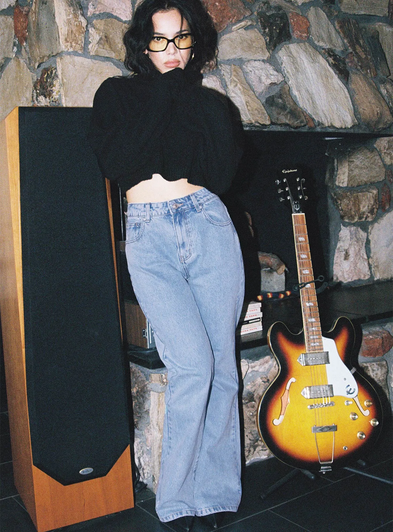 Cabarita Lounge Denim Jeans Mid Wash Petite Motion Ease