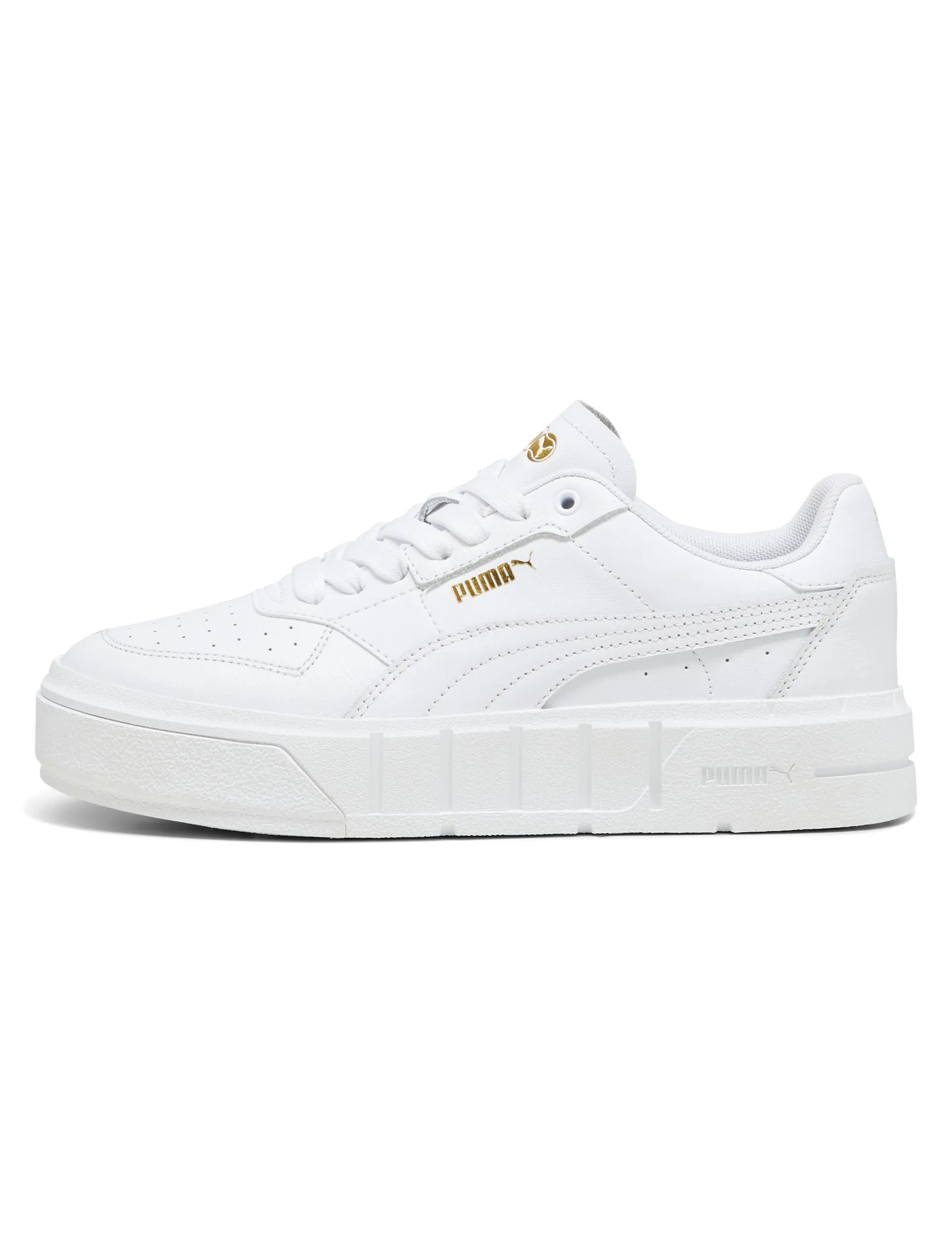 Cali Court Leather Sneakers - White Sleek Wear