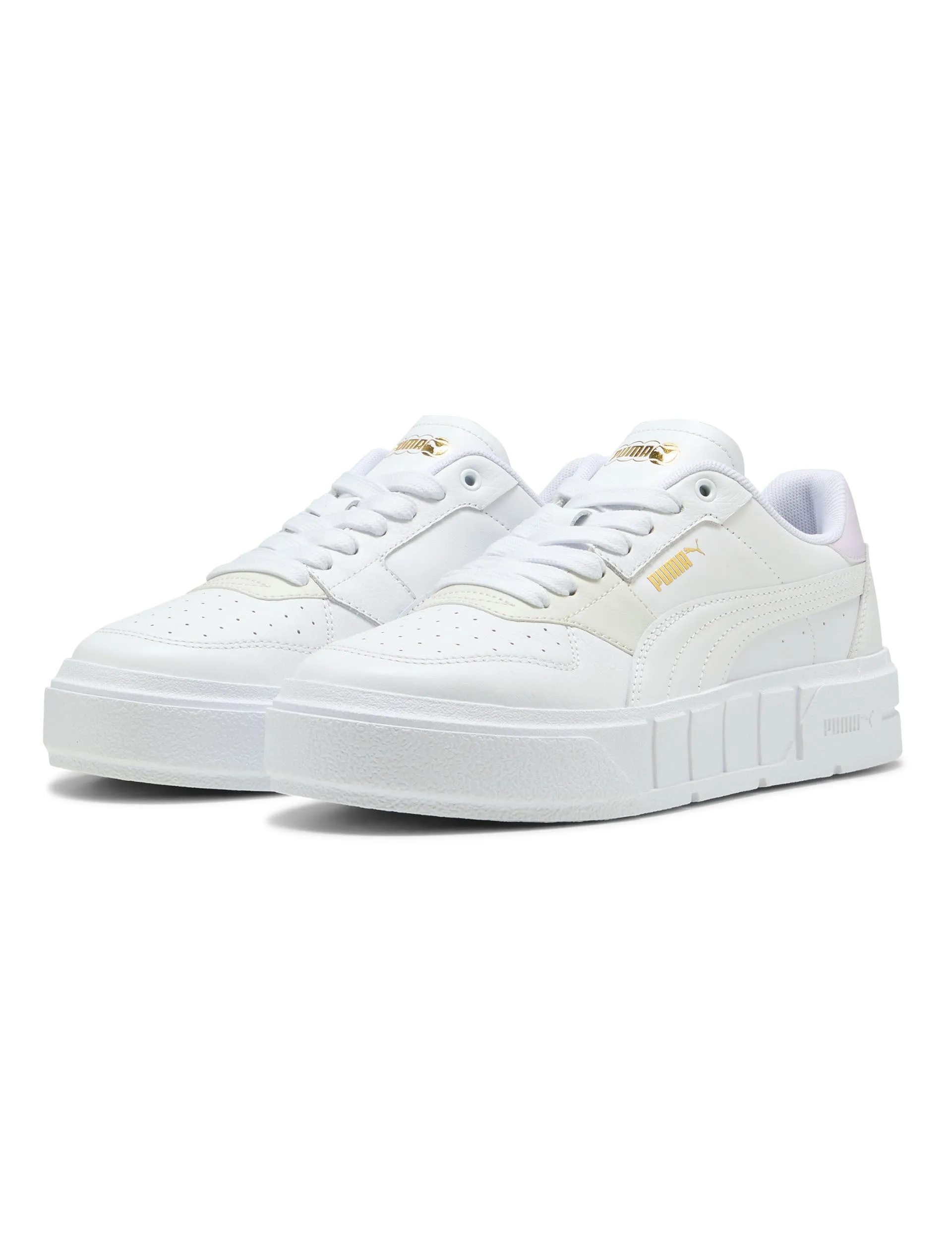 Cali Court Leather Sneakers - White/Lilac Frost Foam Support Mood Match