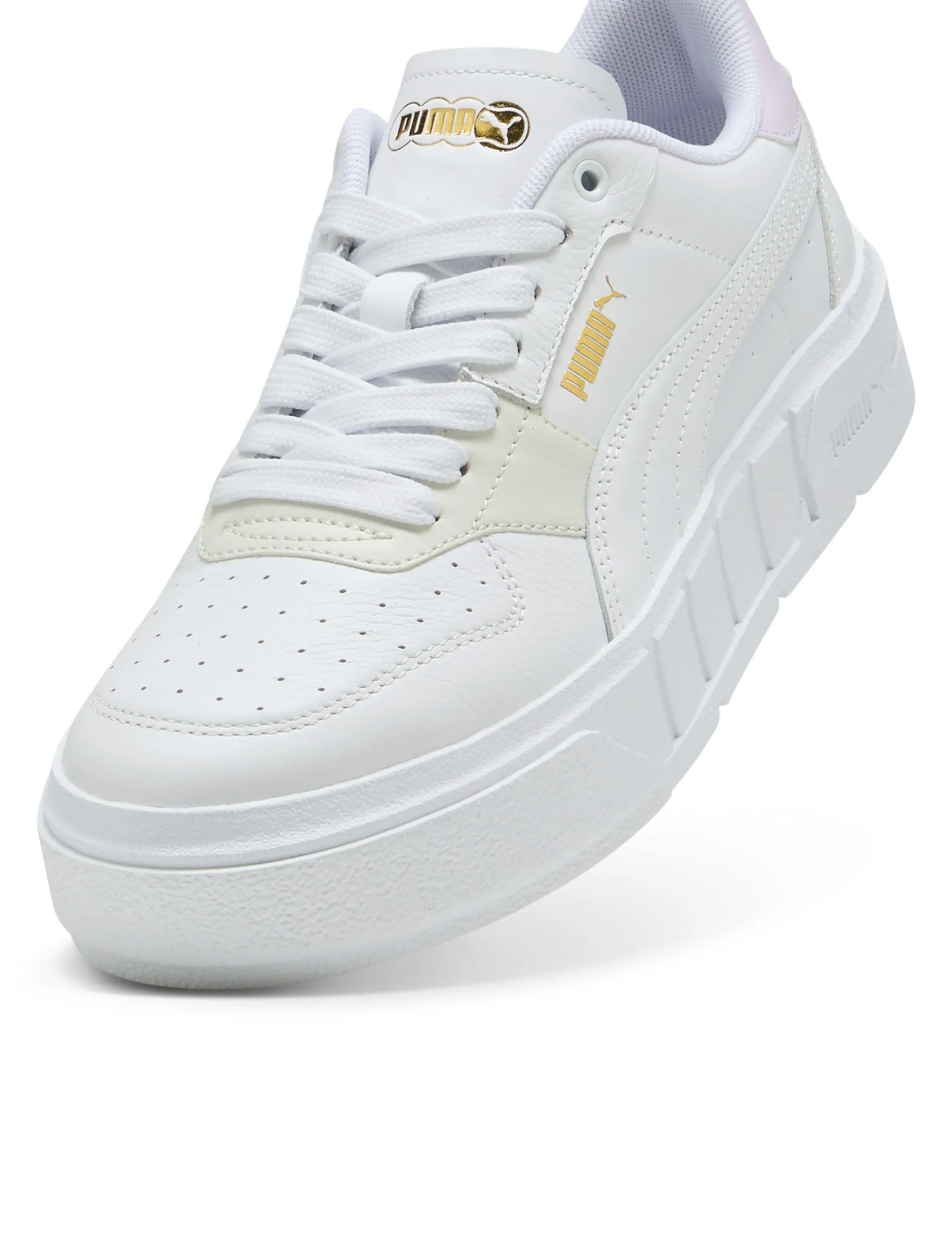 Smart Edge Cali Court Leather Sneakers - White/Lilac Frost