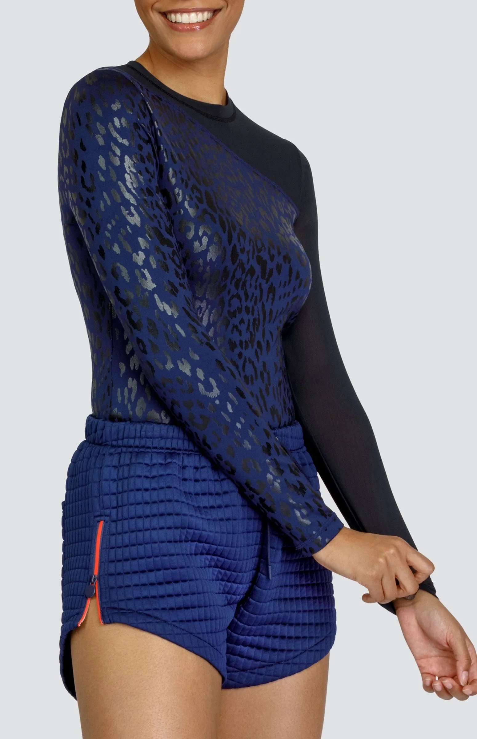 Lightweight Look ThermoregulatingFabric Carly Top - Leopard Foil - FINAL SALE