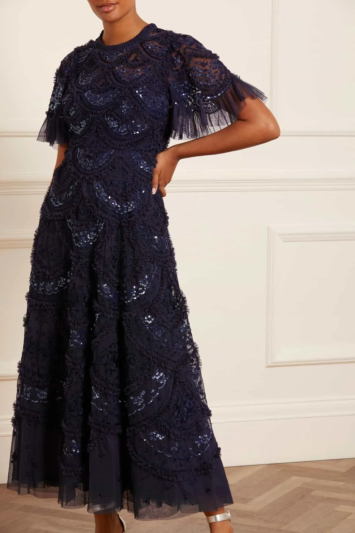 Carmen Ruffle Ankle Gown Daily Option