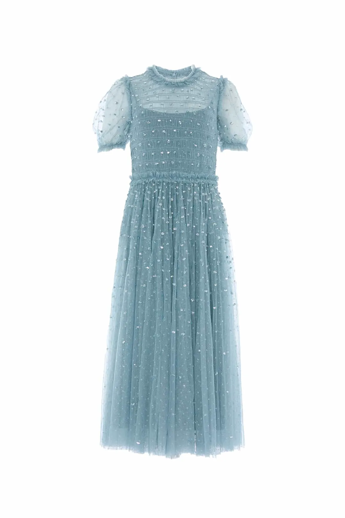 Sequin Giselle Smocked Ballerina Dress Fit Choice Calm Grace