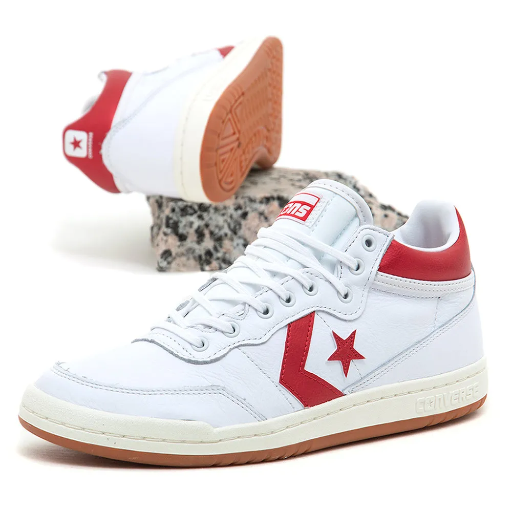 Fastbreak Pro Mid (White / Red / Egret) (S) Pearl Shine