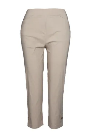 Platinum Bengaline Mid Calf Pant | TAUPE | 6303C1 Flexible Ankle Cuffs