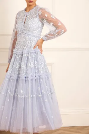 LightweightMaterial Slim Form Autumn Lace Long Sleeve Ankle Gown