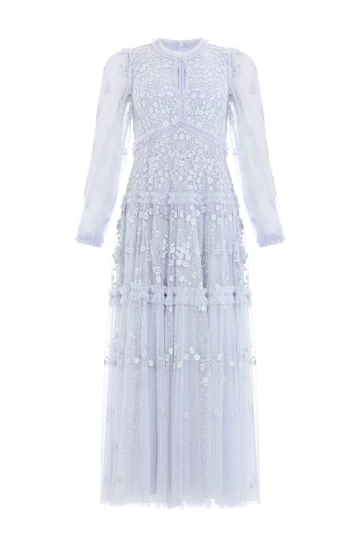 Breezy Mood Relaxed fit wear Autumn Lace Long Sleeve Ankle Gown