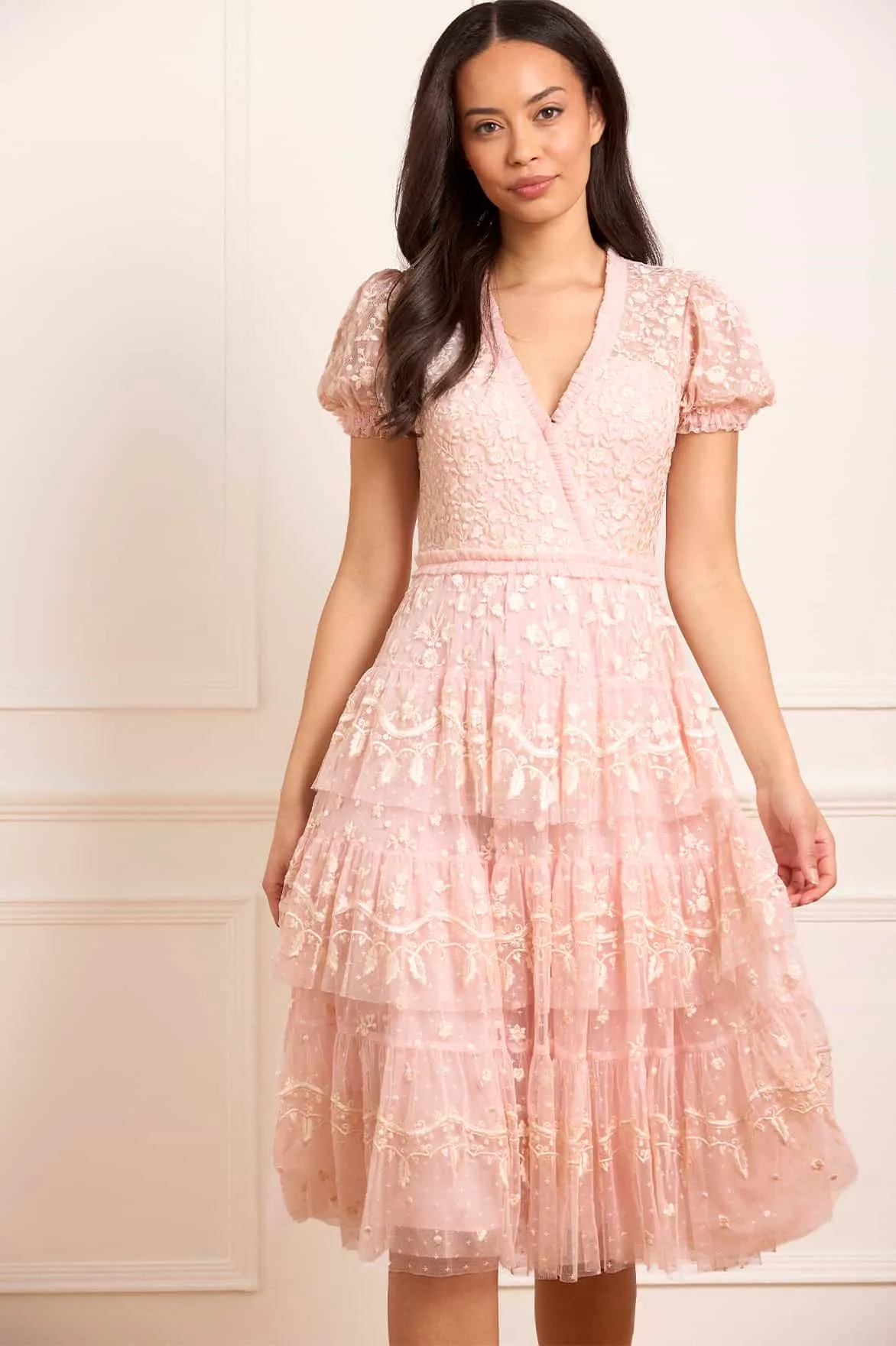 Layered Lace Midaxi Dress Perfect Layers