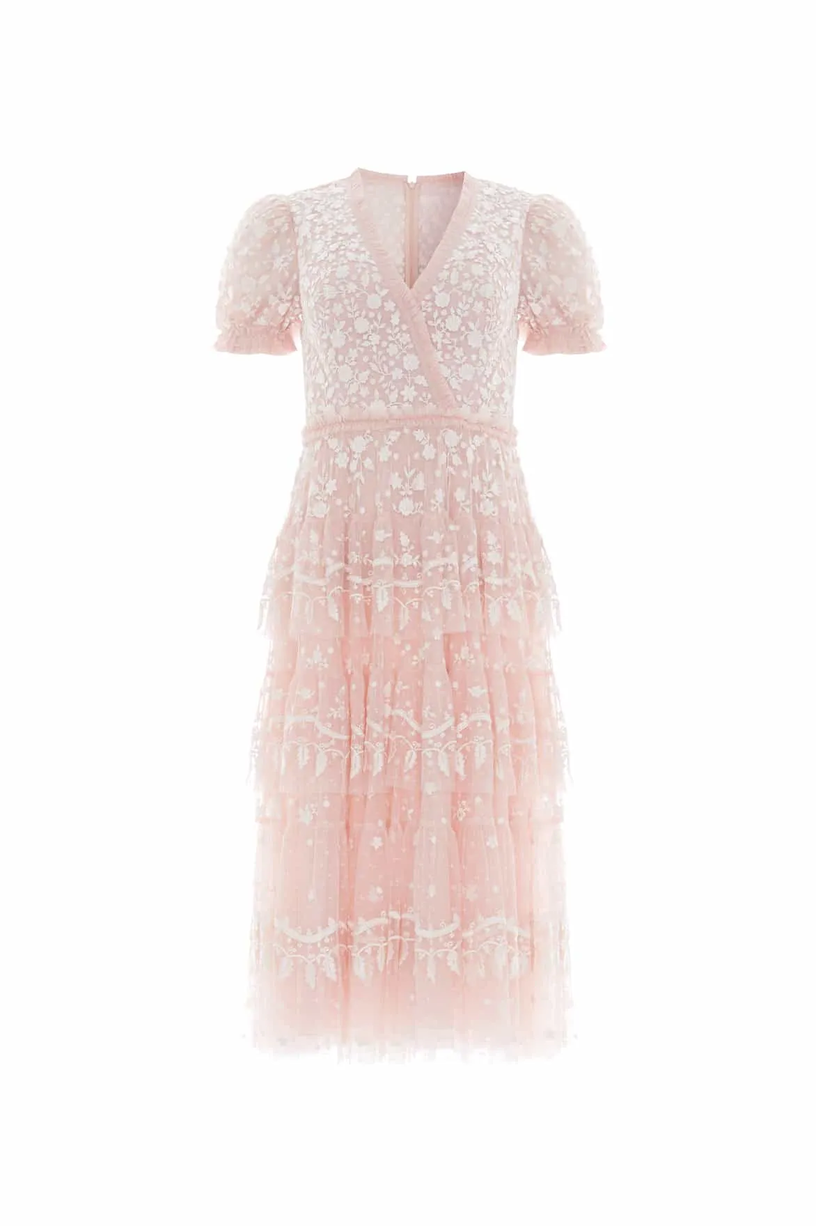 Layered Lace Midaxi Dress Compact Fit Stylish Cut