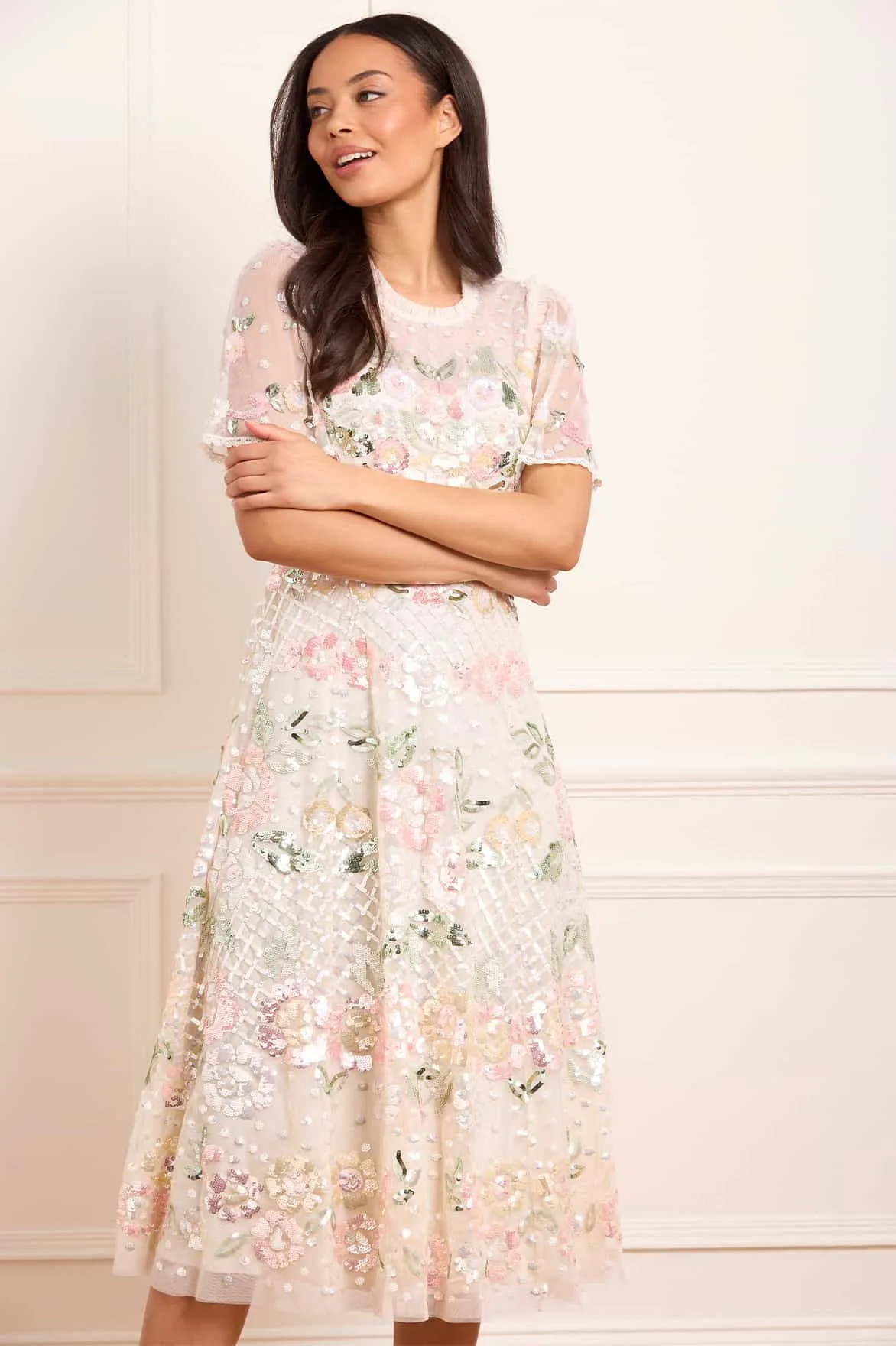 spring fashion Rosalie Short Sleeve Ballerina Dress