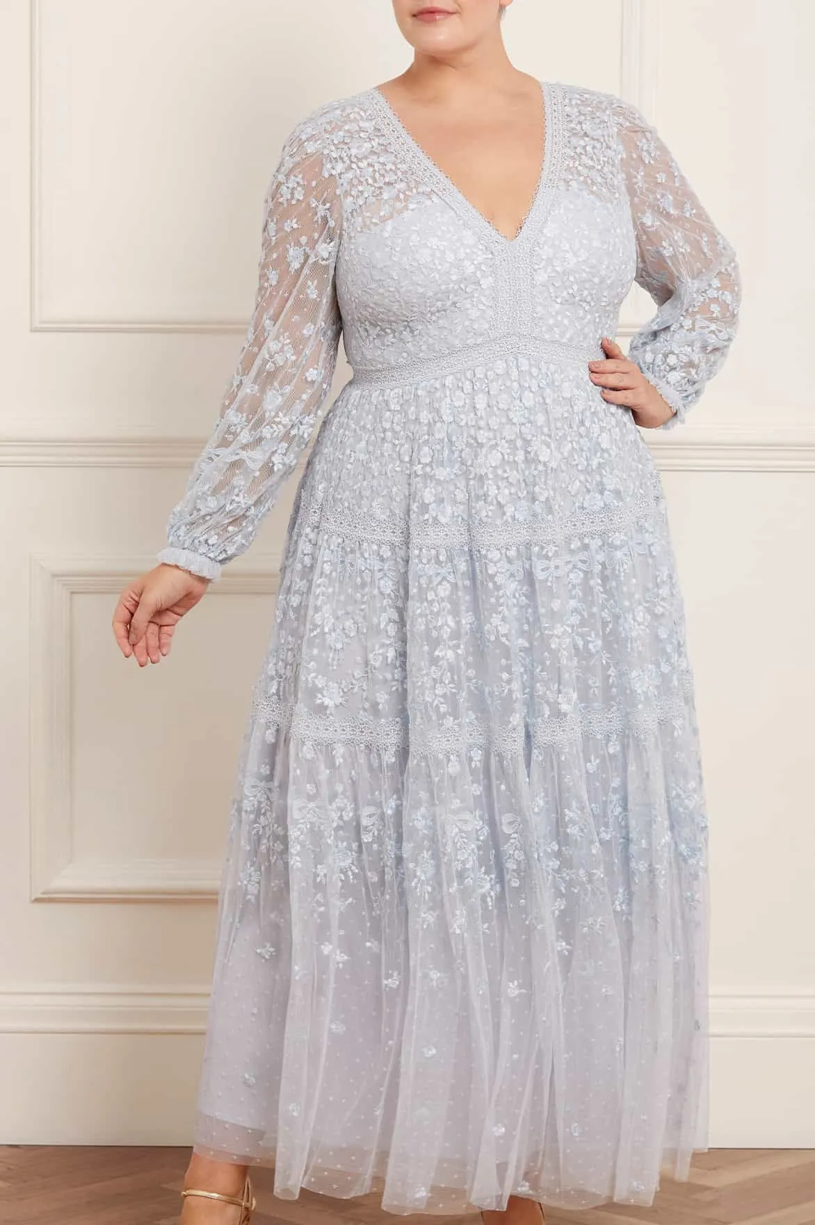 Celestia Ribbon Ankle Gown Vibrant color dress