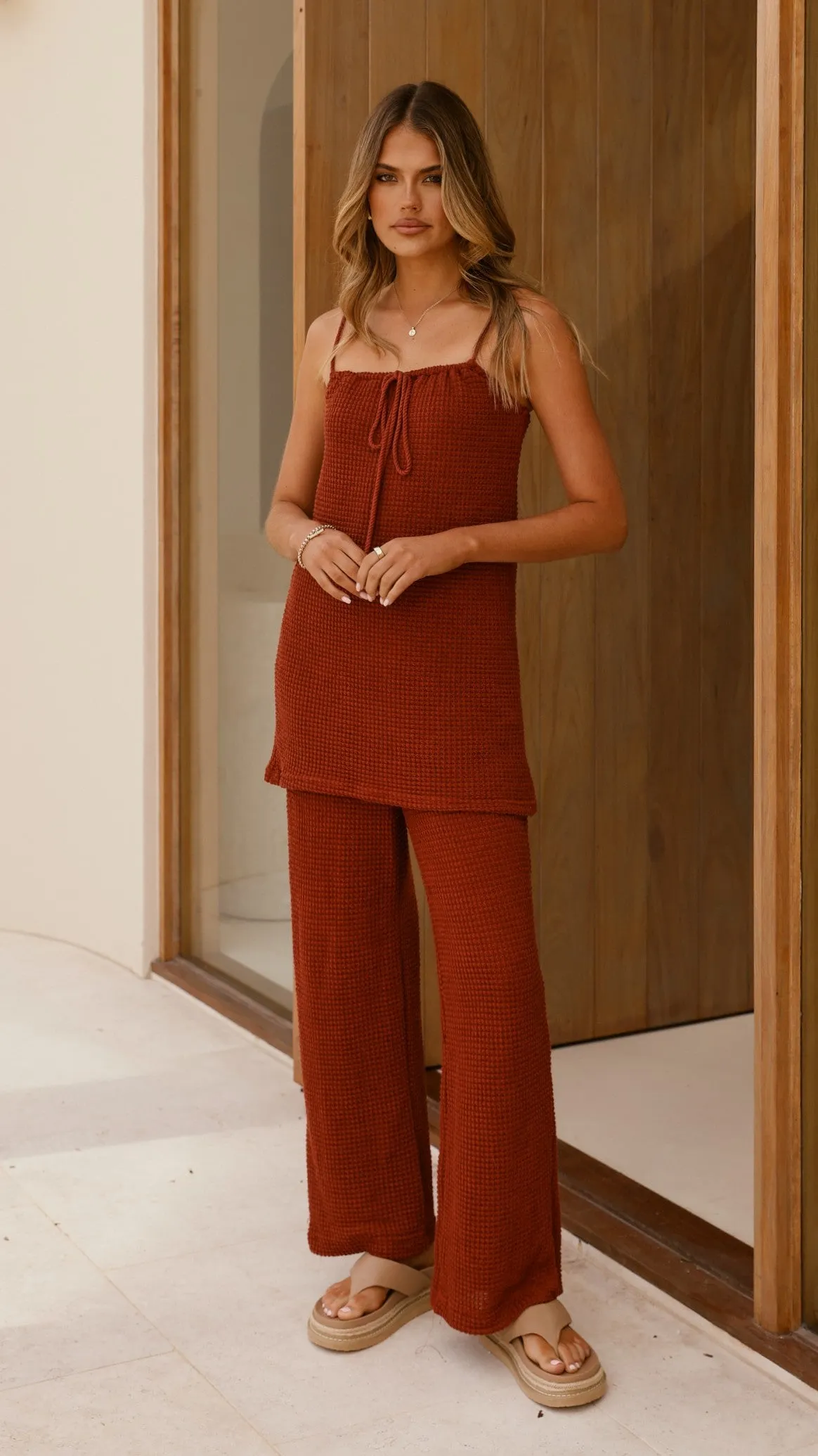 Catie Top - Rust Cozy Sweatshirt