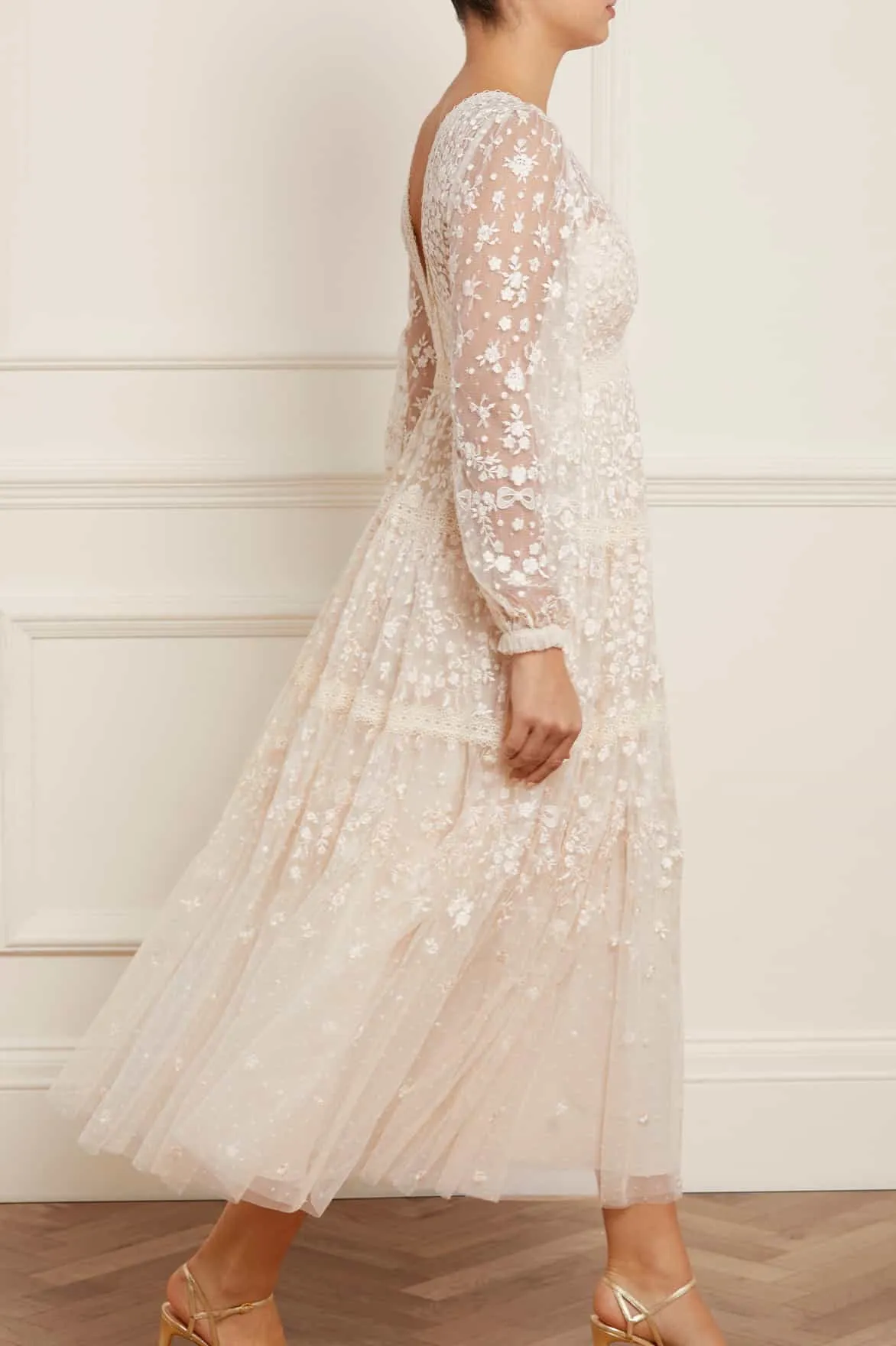 Celestia Ribbon Ankle Gown Feminine Look Sharp Design