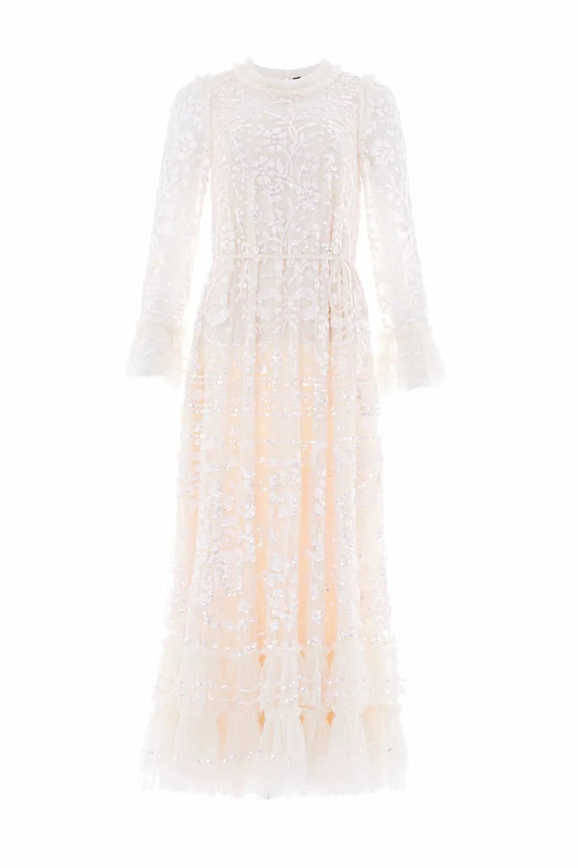 Celia Long Sleeve Ankle Gown Natural Style