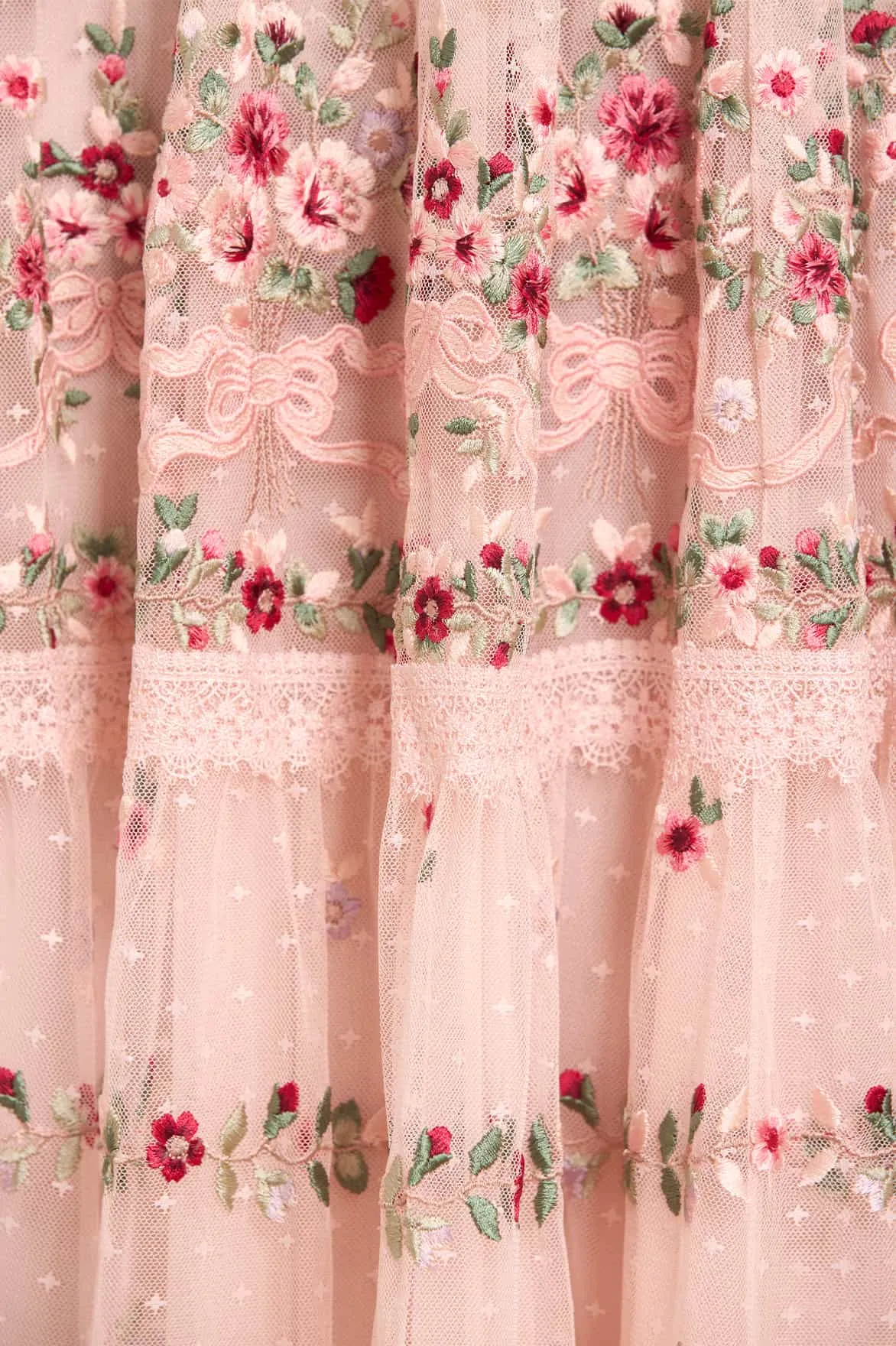 Ribbon Bouquet Midaxi Dress Gentle Fit