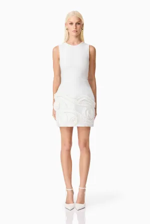 Sonya Tulip Mini Dress in White Classic Motion