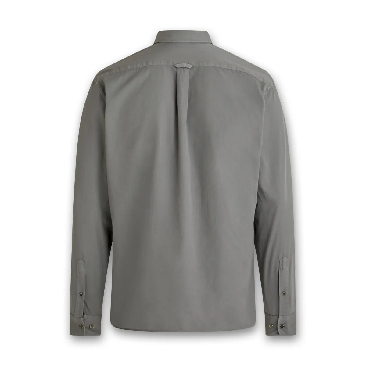 Belstaff - Pitch Twill Shirt in Granite Grey Active Comfort Style Layered Collar