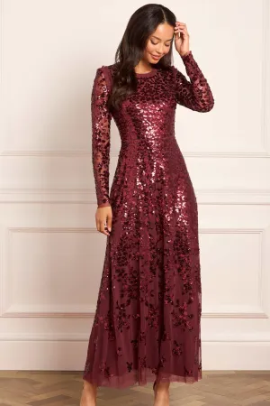 Cute Touch Rosanna Lattice Round Neck Gown