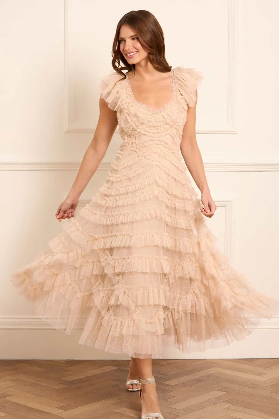 Chic Balance Vintage feel Lola Backless Ballerina Dress