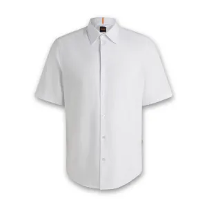 Boss - Rash_2_M SS Shirt in White Drop Shoulder Design VintageWash