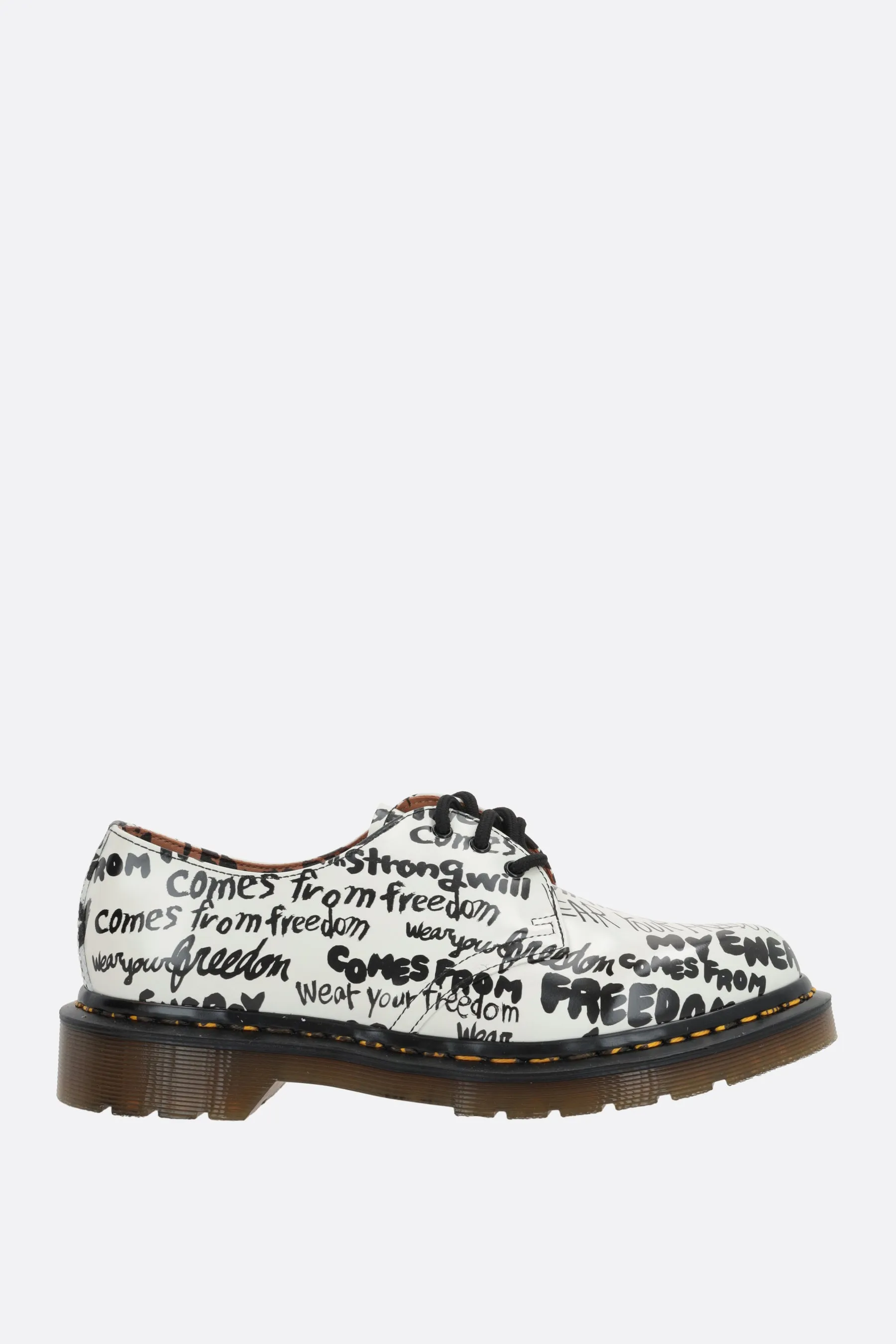 printed smooth leather derby shoes Zero Break In Period