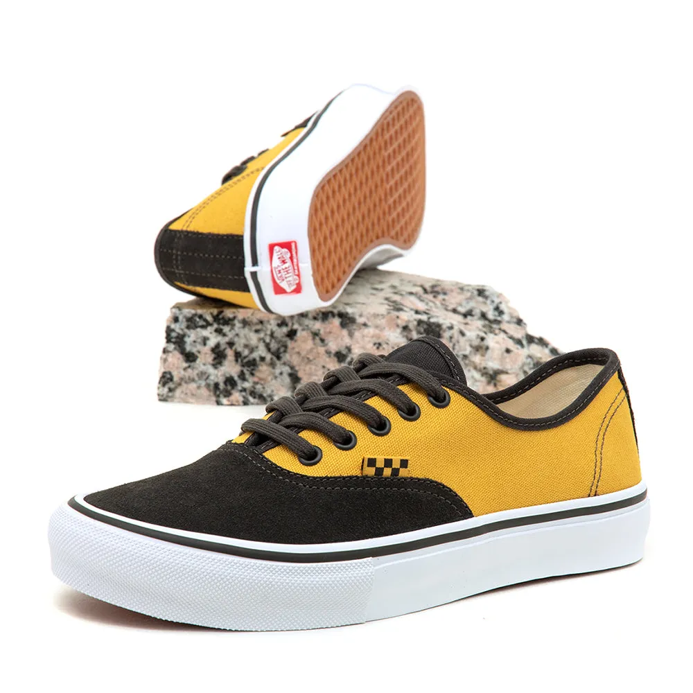 Abrasion Resistant Material Skate Authentic (Fade Black / Mustard Yellow) VBU