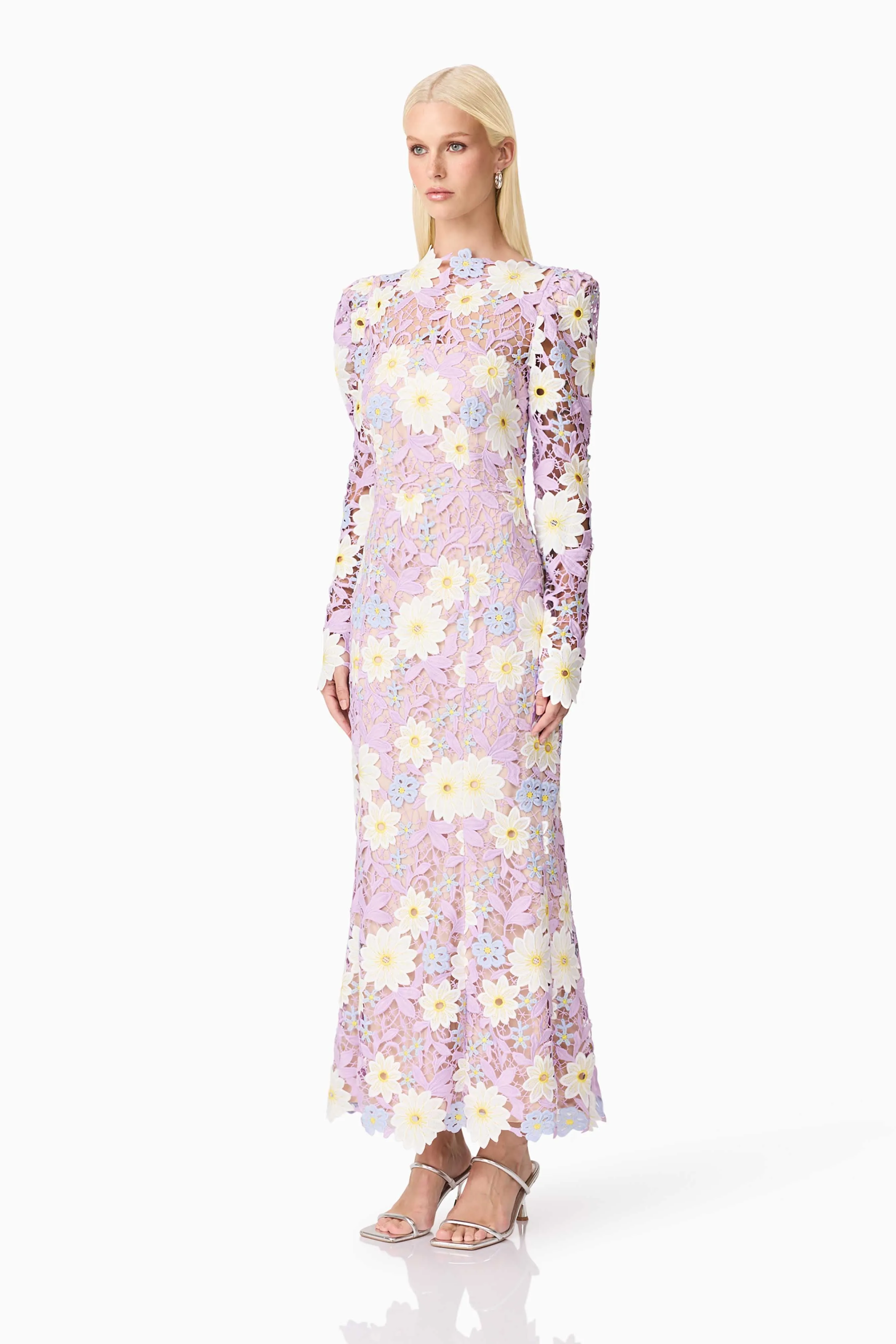 Bold Movement MoistureWickingTechnology Sigrid Long Sleeve Midi Dress in Purple